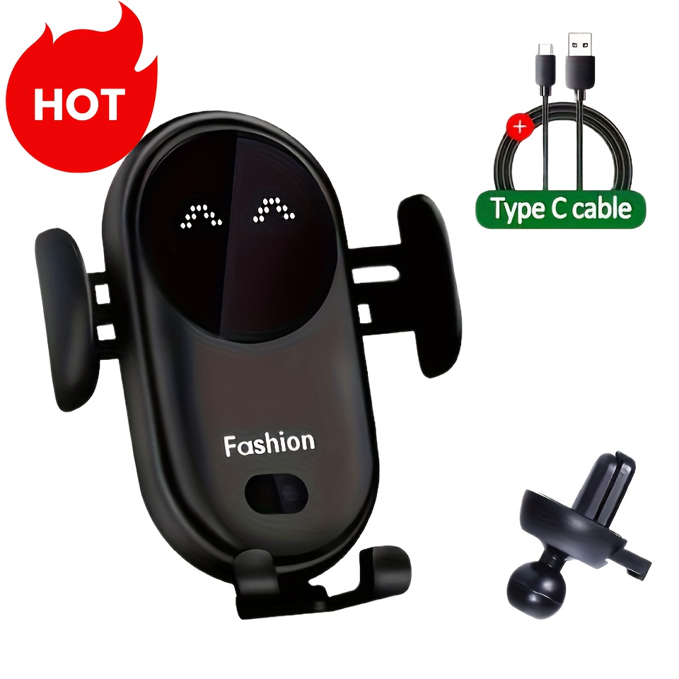 fashion silicone car air vent phone holder automatic infrared induction wireless charger usb powered non waterproof 36v operating voltage no battery required details 0