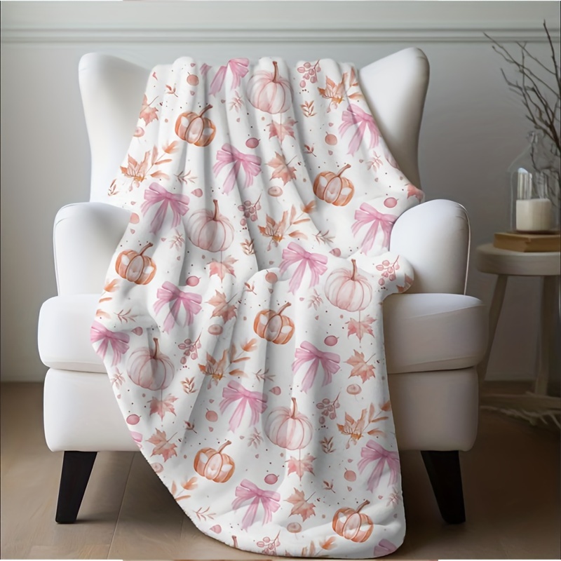 

1pc Coquette Plush Blanket | Fall Home Decor | Cozy Autumn Dorm Room Bedding | Cute Throw Blanket