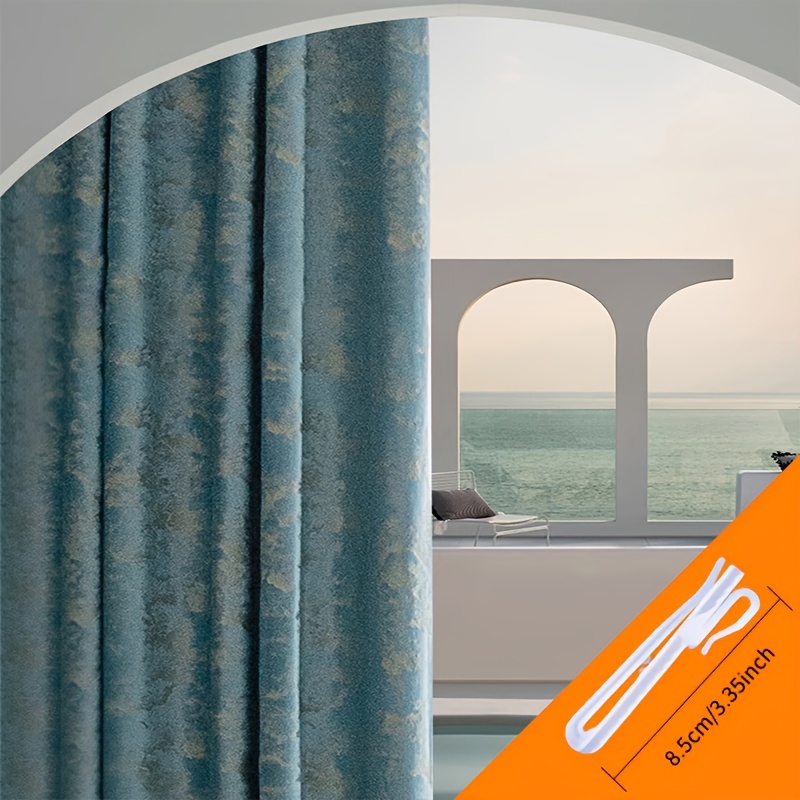 

2pcs Simple Modern Light Luxury Curtains, Living Room Full Sunshade Velvet Cloth Finished High-end Curtains