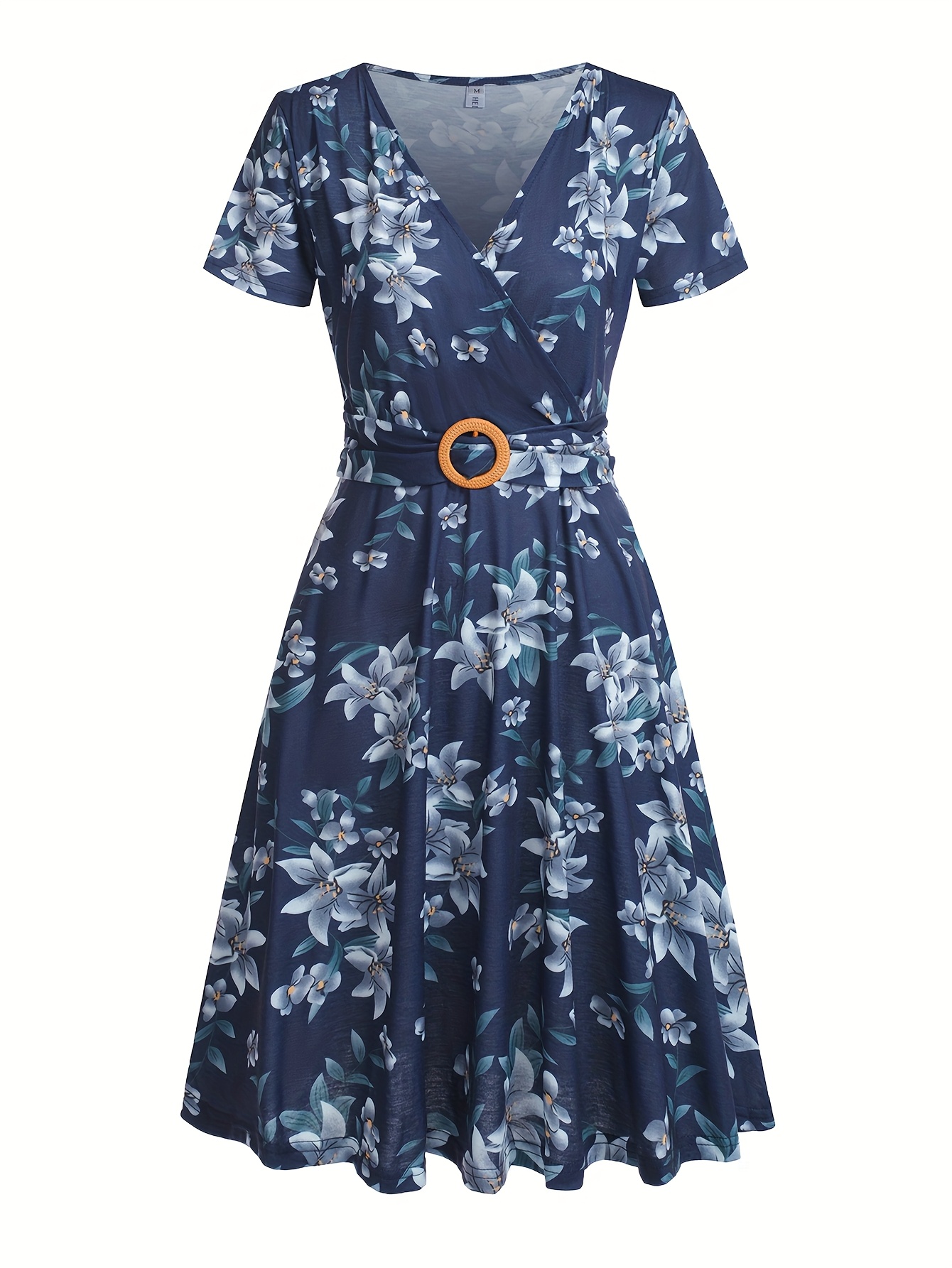 womens elegant cross v neck short sleeve work casual - Temu