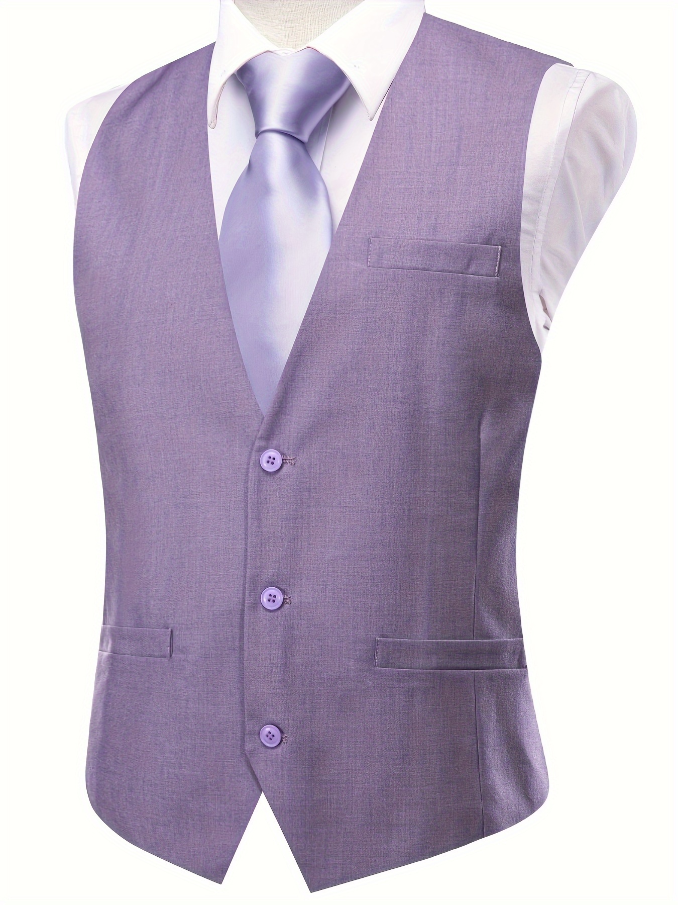 men' button suit vest v neck men's waistcoat business - Temu
