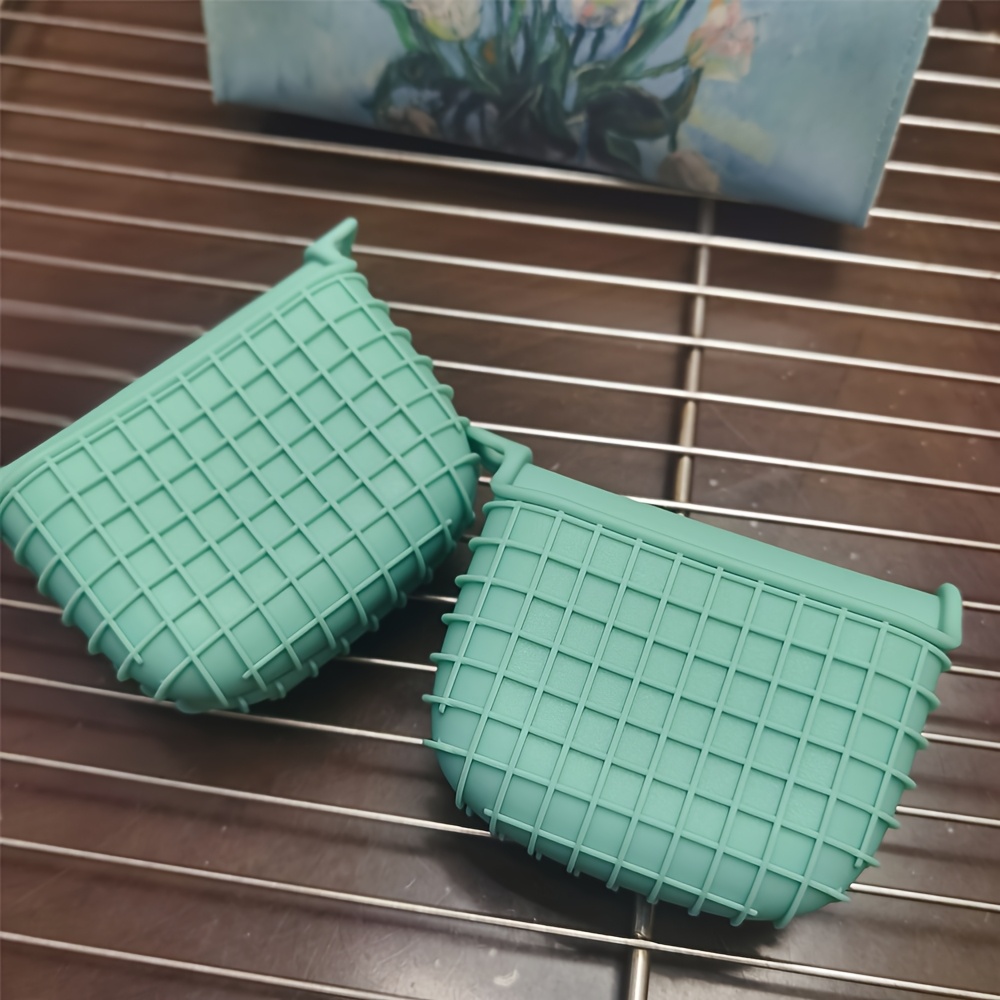 2pcs of silicone pot handle cover - silicone hand clip - anti slip, with textured surface to ensure cooking safety, thickened anti scald design suitable for kitchen use, cookware handle protective cover, kitchen essentials