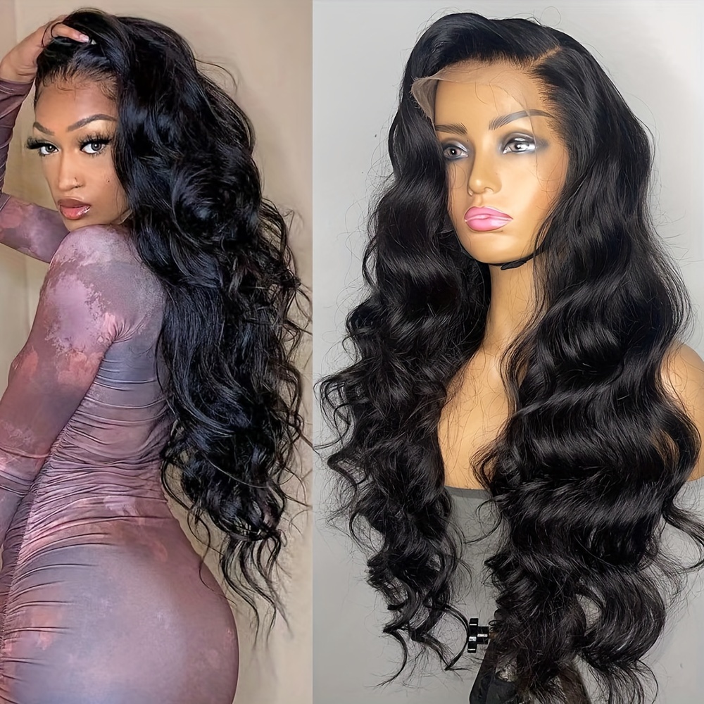 elegant body wave synthetic wig for women, 13x4 lace front  display picture 2