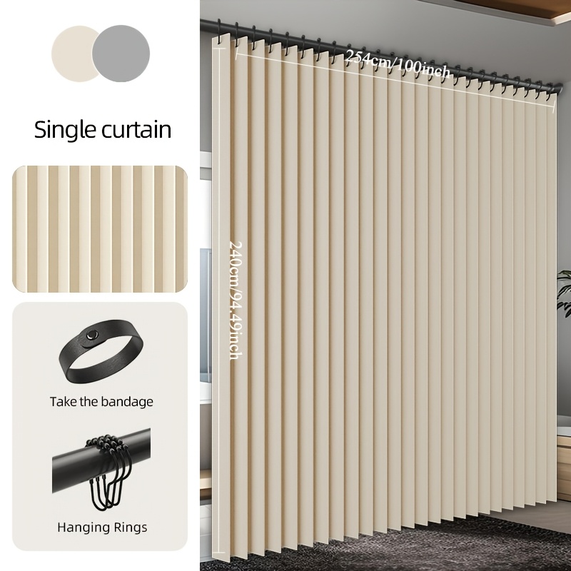 Image of 1pc Magnetic Door Curtain Partition With Magnetic Panels Suitable For Bedroom & Living Room, Thermal Insulating Fabric Panel, Barrier, Space- For, Installation, Modern