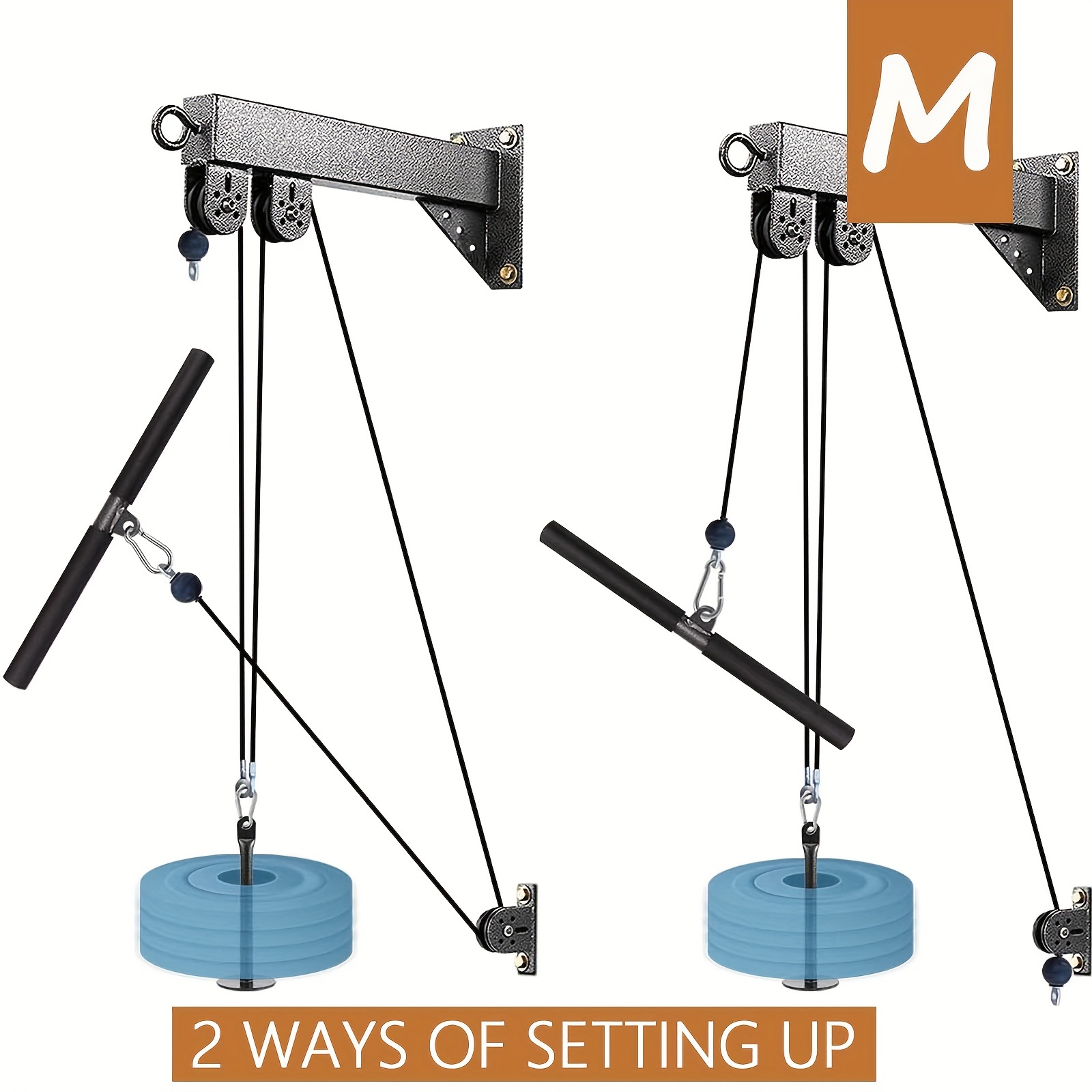 set fitness wall mounted pulley system weight cable pulley Temu