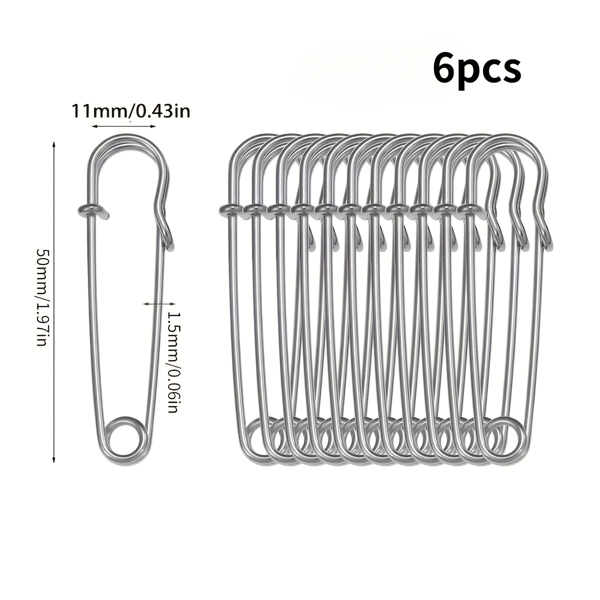 TEMU 6 piezas de de seguridad, de de resistencia con cierre para para moda DIY, costura, acolchado, mantas, decoración del hogar y manualidades,