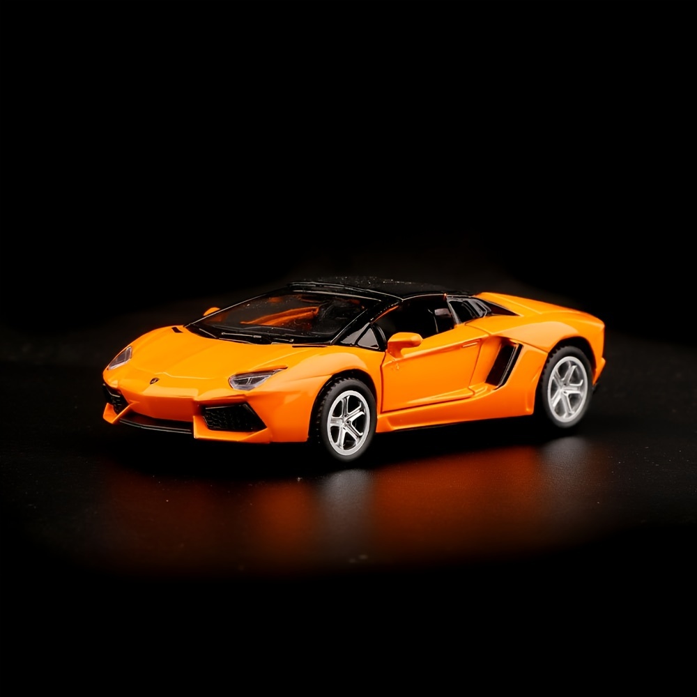 1:43 Scale Alloy for Lamborghini Aventador Model Diecast Collectible  Car with Perfect Birthday Gift for Boys Orange/Blue