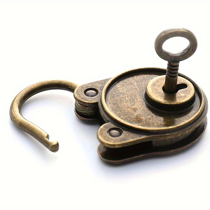 

1pc Vintage Padlock, Old-fashioned Lock, Notebook Luggage Bronze Plated Padlock