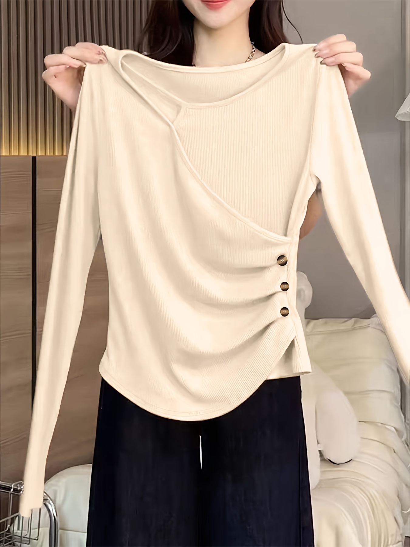 Maniche Lunghe Gonna E Maglia Eleganti Manica Lunga Vestito In