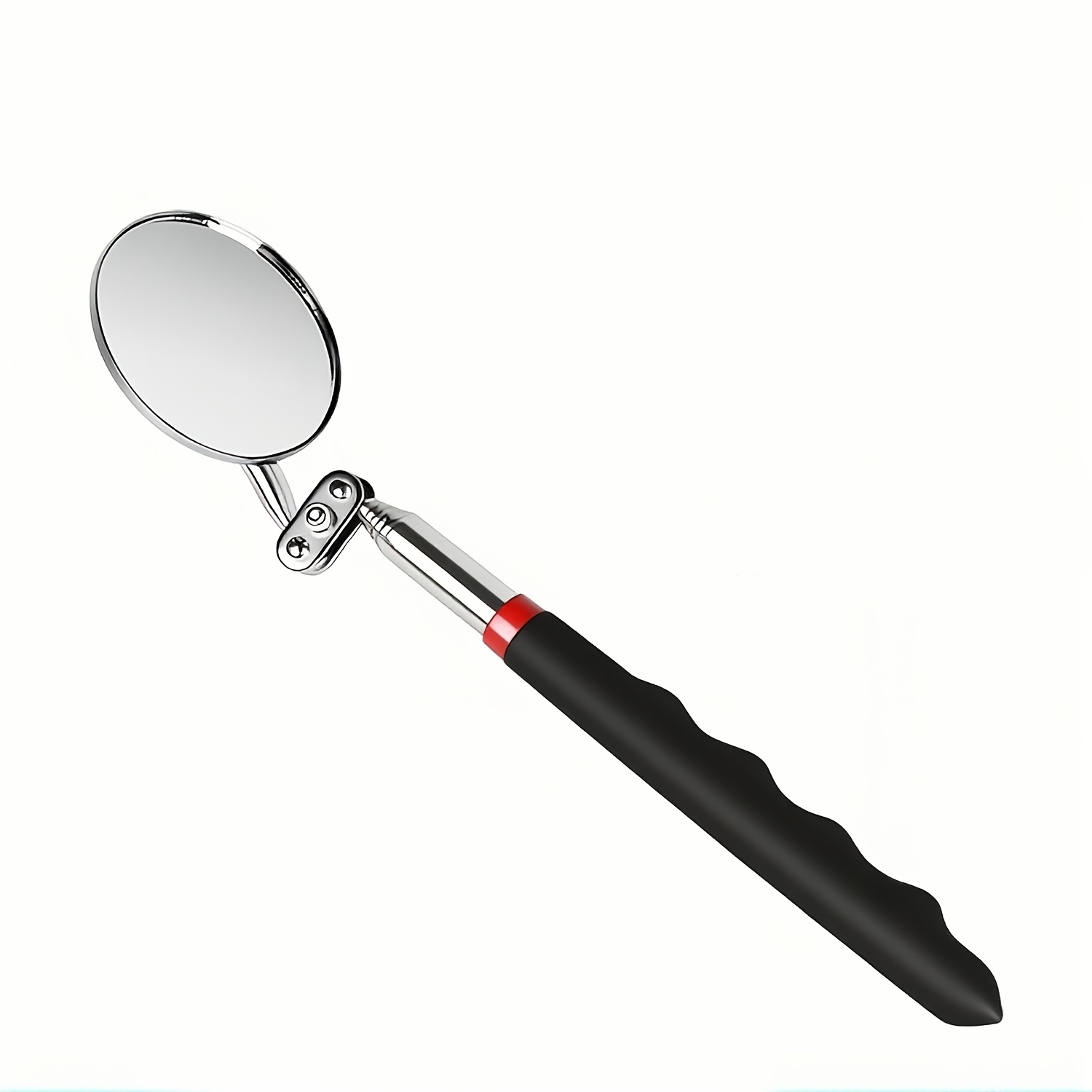 Image of 1pc 360-degree Rotating Flexible Mechanics Mirror, Telescoping Folding Mechanic Inspection Mirror, 360° Universal Rotation For Car Underbody Checking, Suitable For Operating In Spaces
