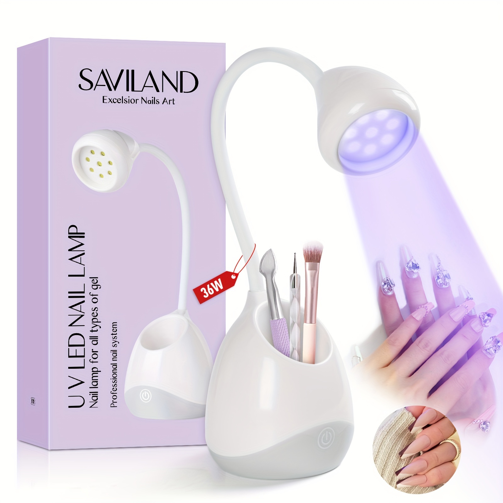 

Saviland Rechargeable Led - 36w U For Gel Gel X And Cure For Portable U V For Curing For Diy