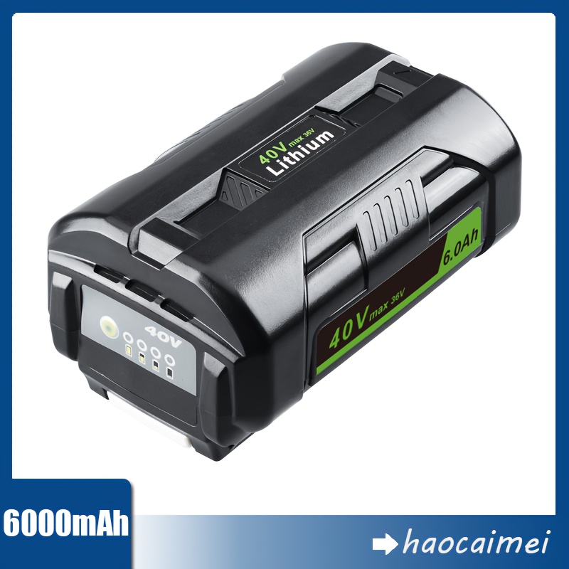 TEMU 6000mah High Capacity 40 Volt Replacement For Ryobi Battery For Ryobi 40 Volt Lithium Battery Op4026a Op4015 Op4040 Op40201 Op4050a Op4015