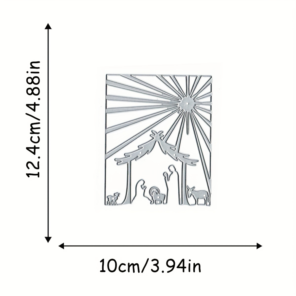 TEMU 1pc Religious Metal Cutting Dies, Cutting Molds For Card Making, Embossing Molds For Album Paper Card Decoration