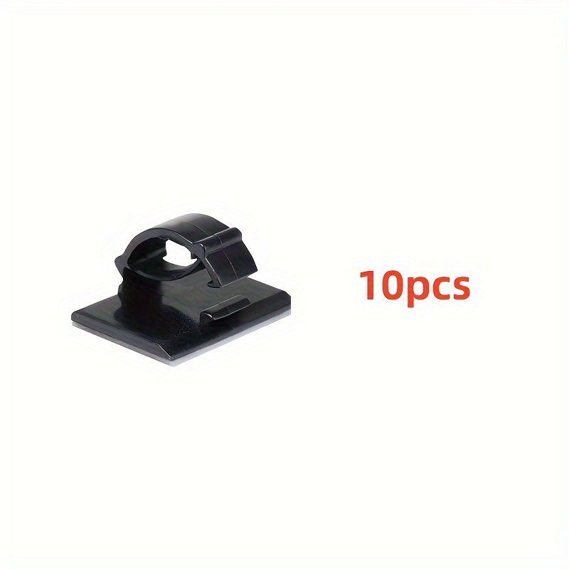 TEMU 10/30/50pcs Clips de câble auto-adhésifs - Organisateurs de de cordon en plastique durable - Pinces de fil polyvalentes pour bureau, maison,