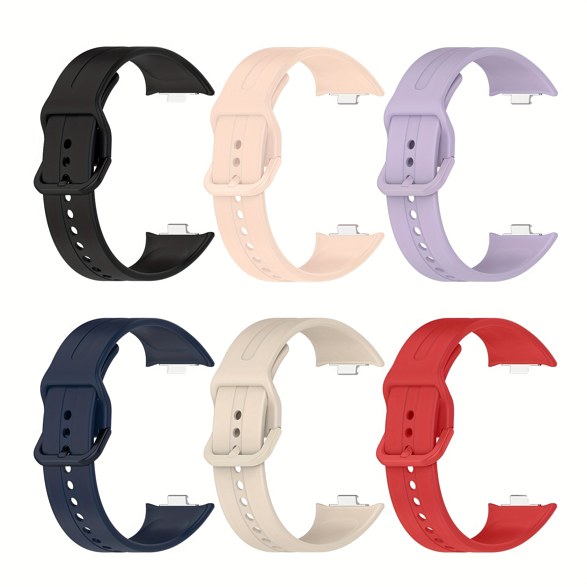 TEMU 6 bracelets de remplacement élégants pour Redmi Watch 5 et Redmi Watch 4 - Bracelet de sport avec boucle de déploiement pour , compatible avec
