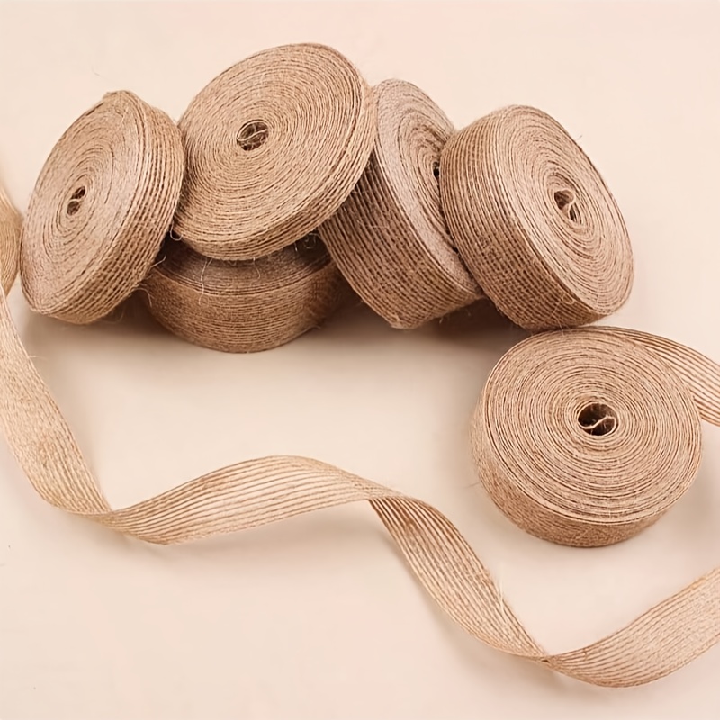 1 roll 10  coarse burlap ribbon with wired edges suitable for handmade garland crafts diy wedding decoration flower gift packaging autumn garland and ribbon decoration