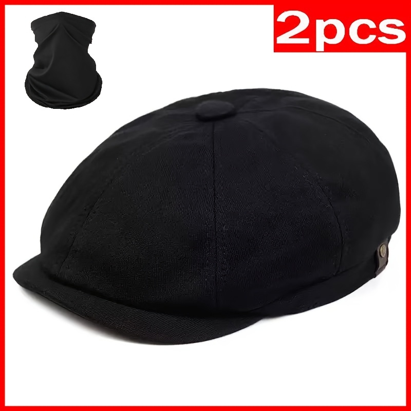 2pcs New Women&men Casual Newsboy Hat British Beret