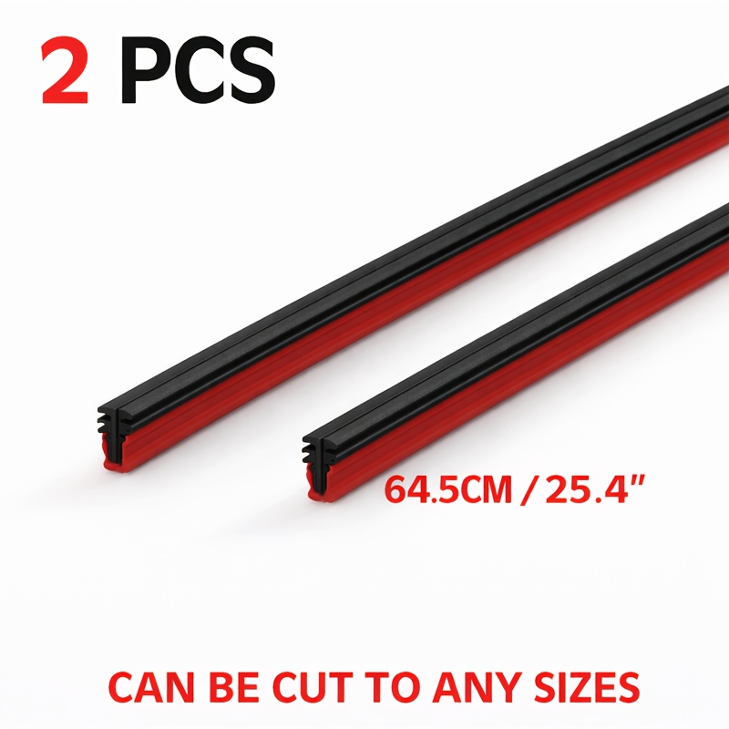 TEMU Upgraded Universal Beam Wiper Blade Refill, 2pcs, 6mm Silicone Insert, Quiet No-streak Wipe, Durable Windshield Wiper Replacement For Cars