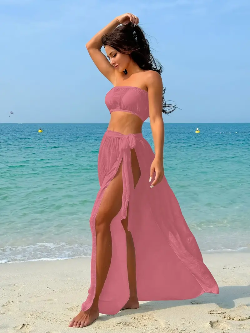 womens fashion white tube top split maxi dress high waist - Temu Morocco womens fashion white tube top split maxi dress high waist - Temu Morocco