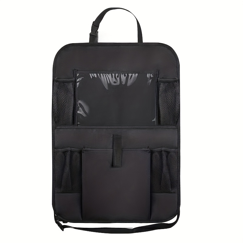 Image of Back Seat Storage Bag, Kick-proof Seat Cover, Storage Bag And Car Organizer Box, Multi-functional Gadget, Mesh Car Organizer Box, Kick-proof Seat Pad, Car Seat Back Storage Bag
