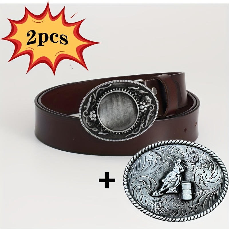 Retro Gothic Leather Belt Set Punk Style Unisex Belts