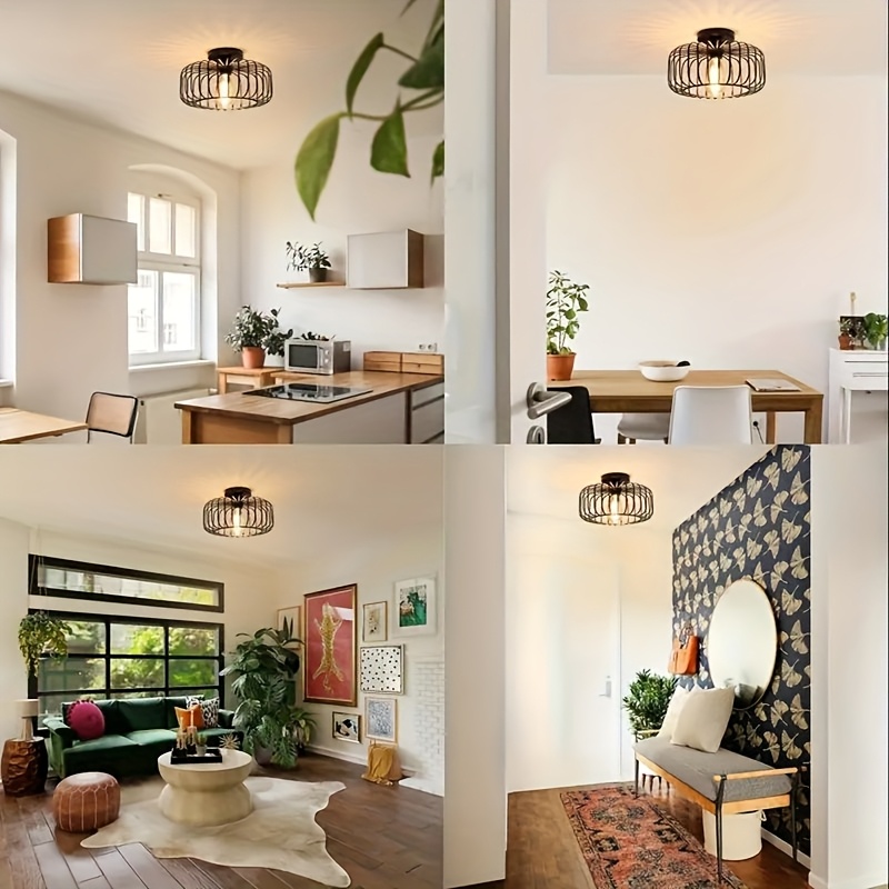 Modern Black Ceiling Light with E27 Socket