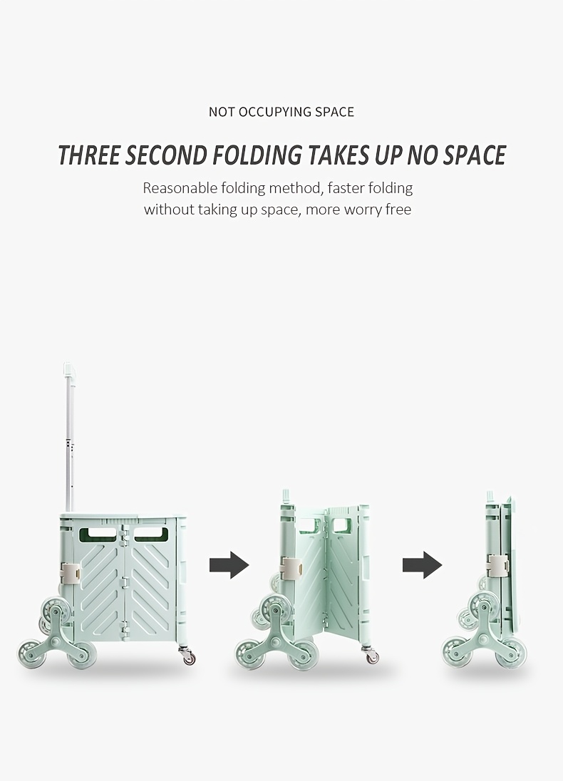 45l 50  style   with 4 wheels 8 wheels foldable shopping baskets and trolleys with magnetic extended covers and trolleys with adjustable angle telescopic handles suitable for shopping camping and gardening Product details 2