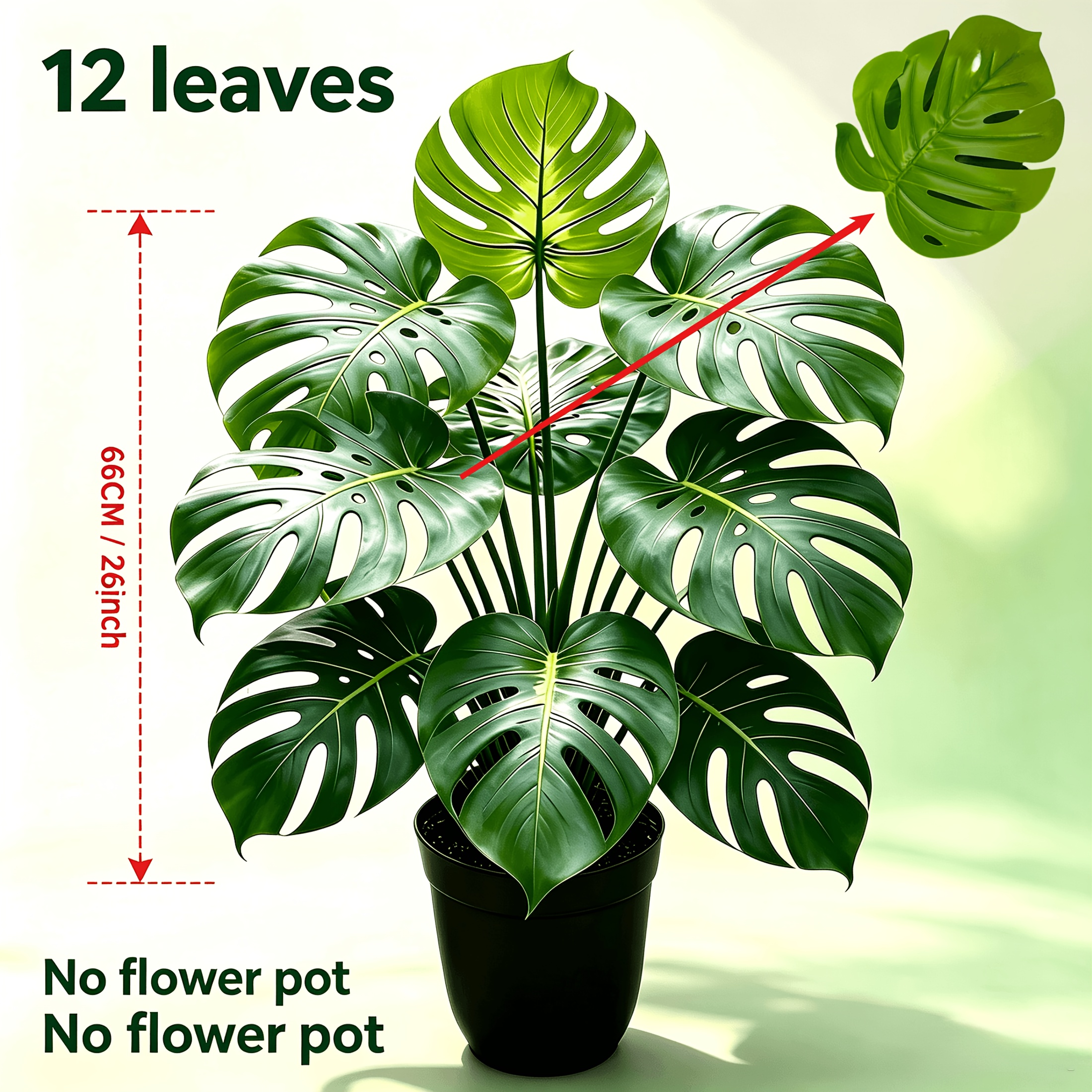 TEMU 1pc Grande Plante Artificielle Premium Root Bambou Taro - 26 pouces, pour la Décoration de , Décoration de Jardin, Décoration Intérieure,