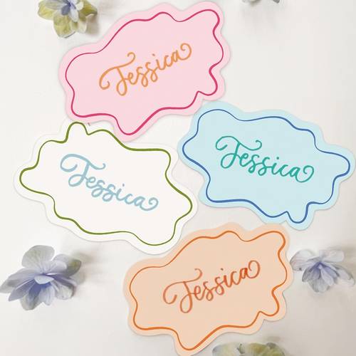24pcs of seat cards blank table cards suitable for shower birthday wedding party table decorations