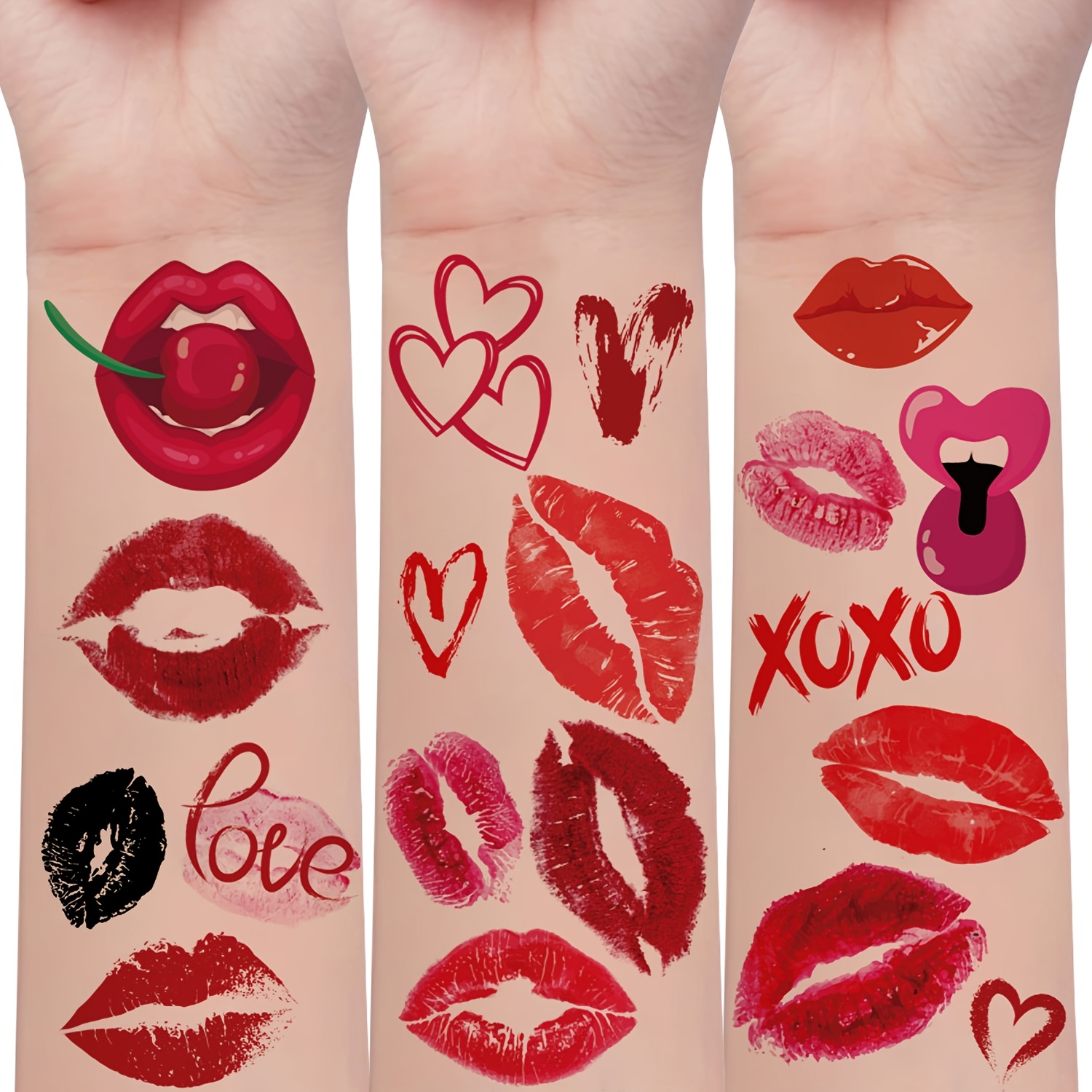 kiss lips tattoo with name - Austria, image size:1500x1500