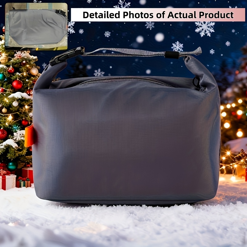 TEMU Foldable Lunch Bag, Large Opening For , Suitable For Work, School, Travel, Camping - Non-food Contact Bag, Essential Picnic Organizer, Retro