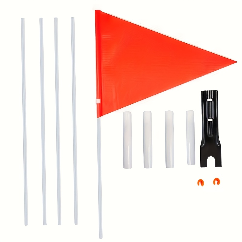 A Set Of Cycling Flags, Bicycle Safety Flags, Colored Ribbon Flags, Bicycle Flagpole Warning Reflective Flags