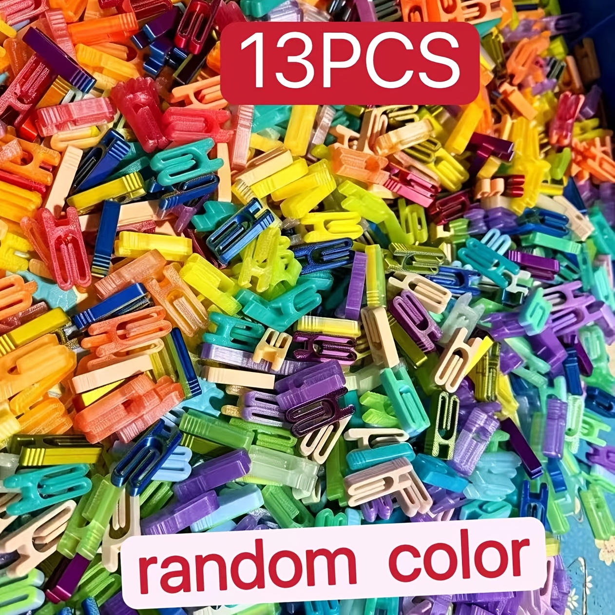 Image of 13pcs/30pcs Snack Bag Sealing Clips, Food Bag Packaging Clips, Lightweight And Durable, Kitchen Essentials, 13pcs/30pcs Random Colors