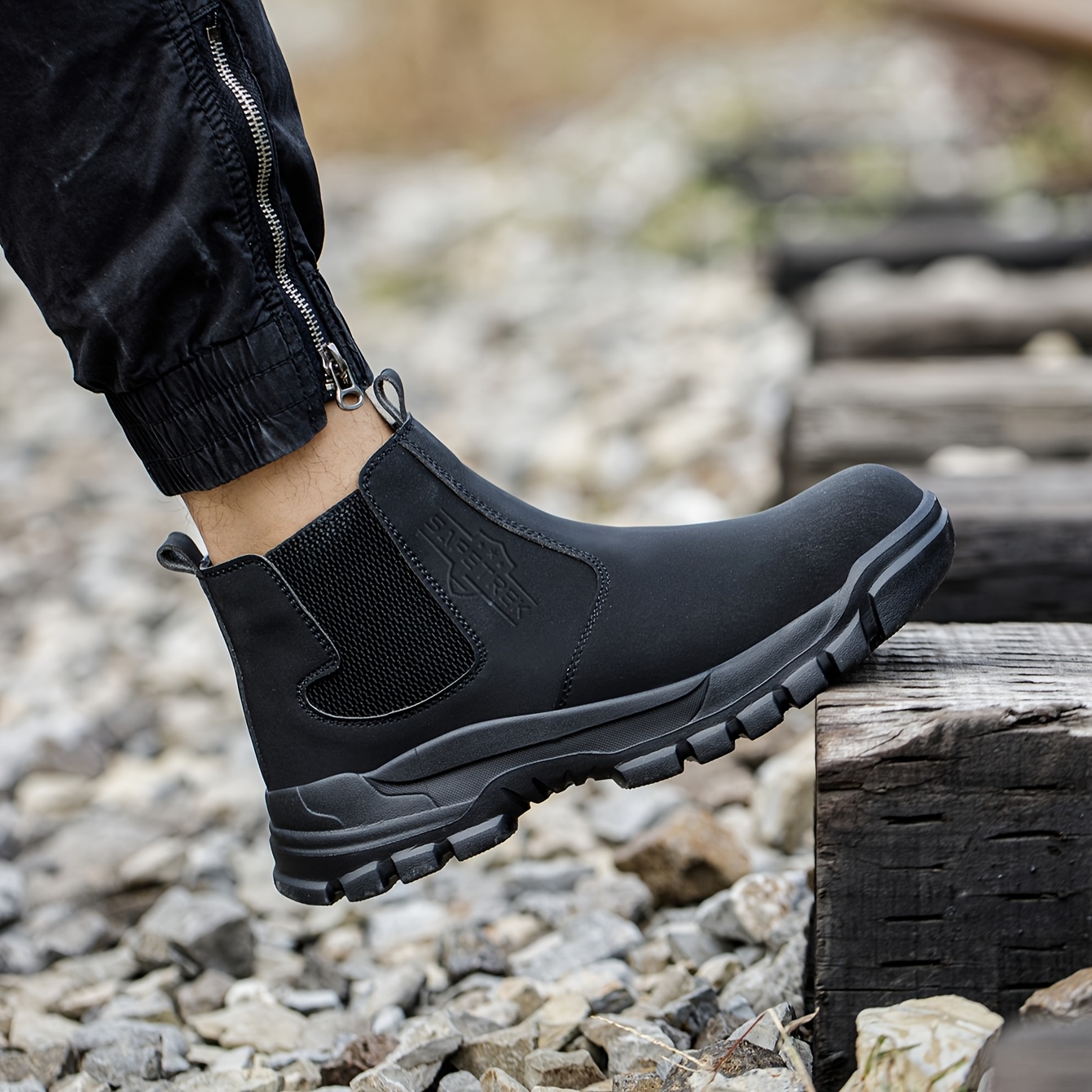 Botas de Seguridad Altas para Hombre Punta de Acero, Resistentes al y  Perforación, Antideslizantes, Ultra Cómodas para Uso Industrial y de