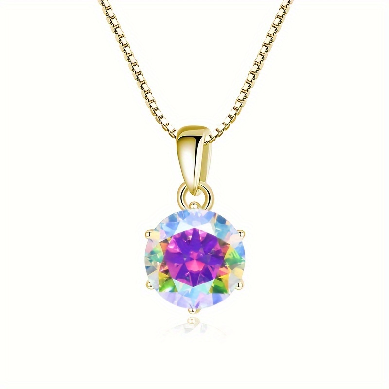 Women's 1CT Moissanite Pendant Necklace — Elegant Gift