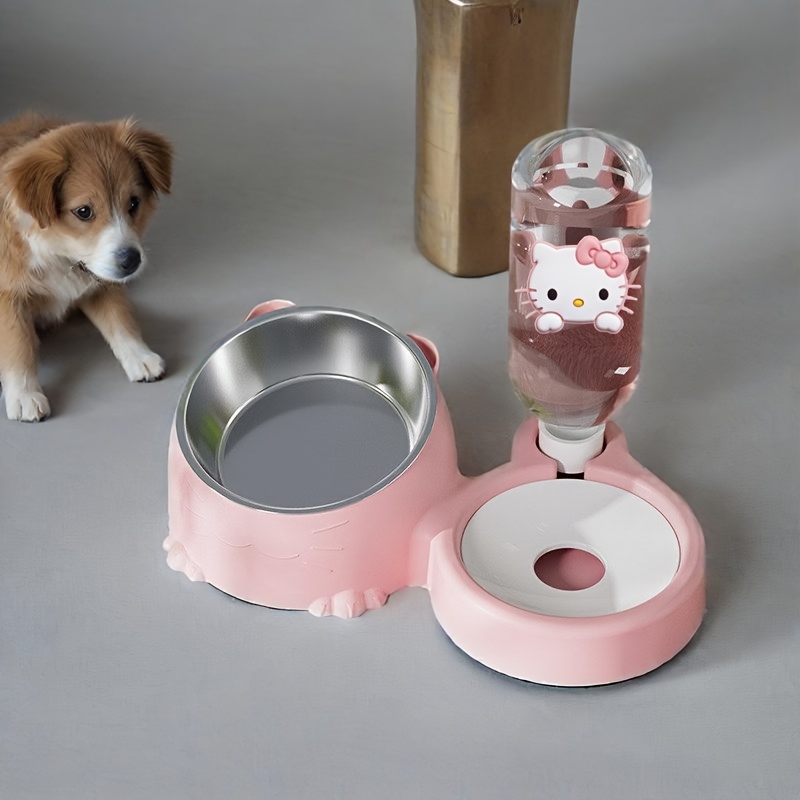 2-in-1 Sanrio Hello Kitty Stainless Steel Gravity-Fed Pet Bowl... product image 4