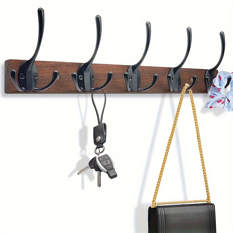 

-mounted , 16.7 Long, , 5 - Metal Wooden , Wooden Decorative , For , Scarves, , Towels, ,