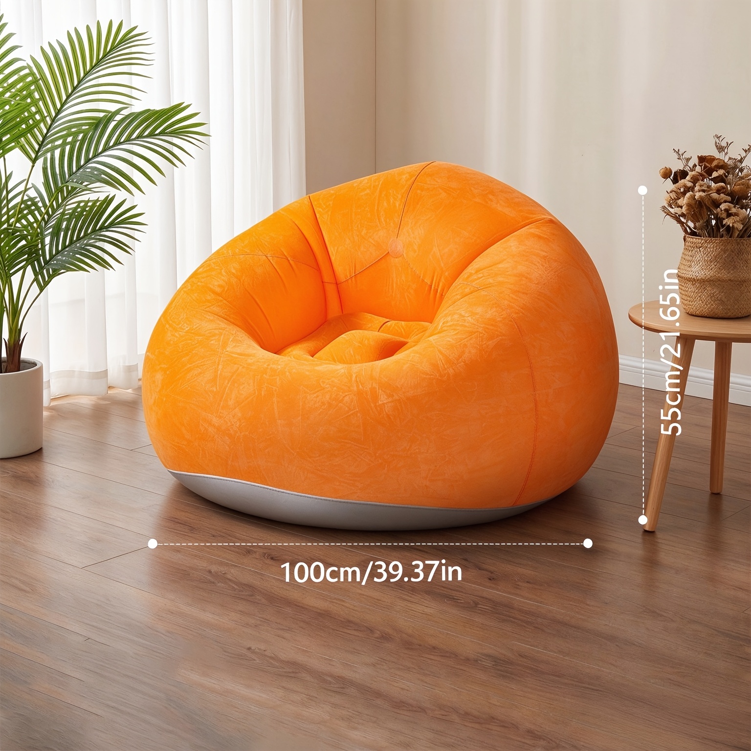 TEMU 1 de sofá cama inflable grande, silla perezosa, sofá plegable portátil de PVC, disponible en varios colores, ideal para uso en interiores y