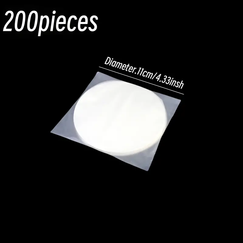 200pcs 11cm non stick parchment paper baking paper grease proof paper grease separator paper for kitchen restaurant hamburger beef meatloaf hand pie baked goods baking tray lining food pad paper Product details 2
