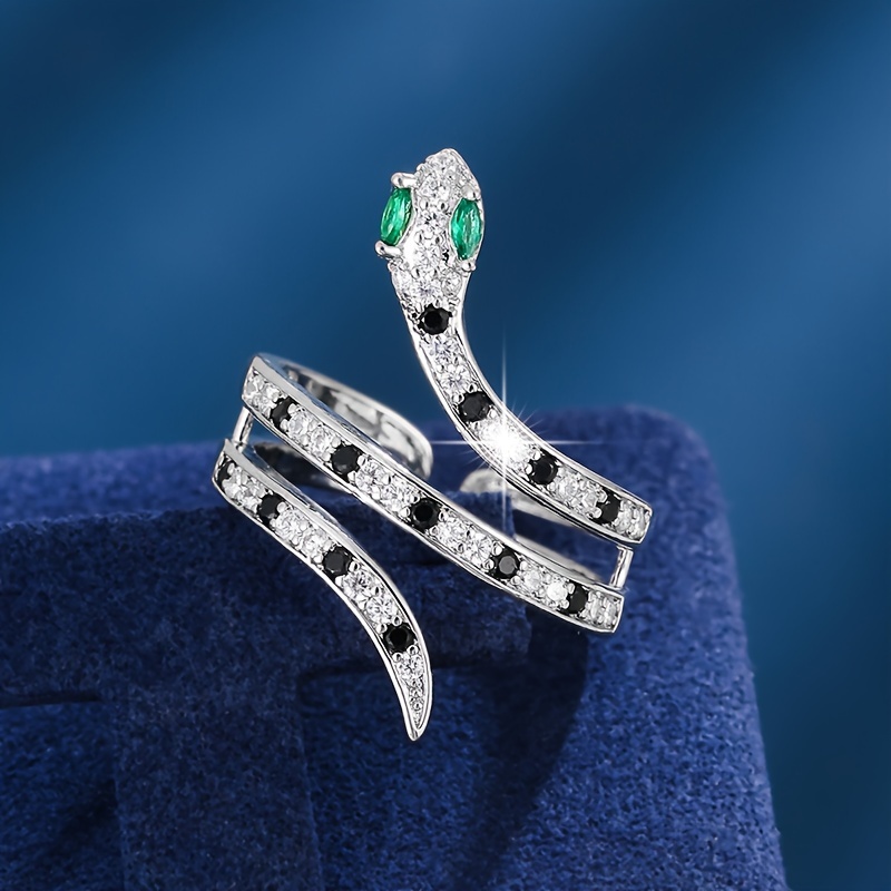 Women's Sexy Snake Open Ring with CZ Jewelry Accessory