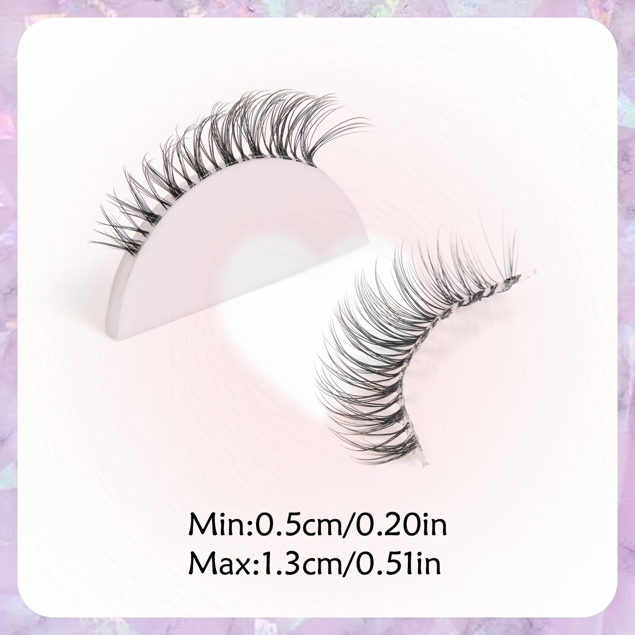 10 pairs 3d doll natural fluffy cross eyelashes hypoallergenic b c d 6 9mm 13 15mm length transparent stem invisible extension for eyes daily light makeup 006d 3 details 3