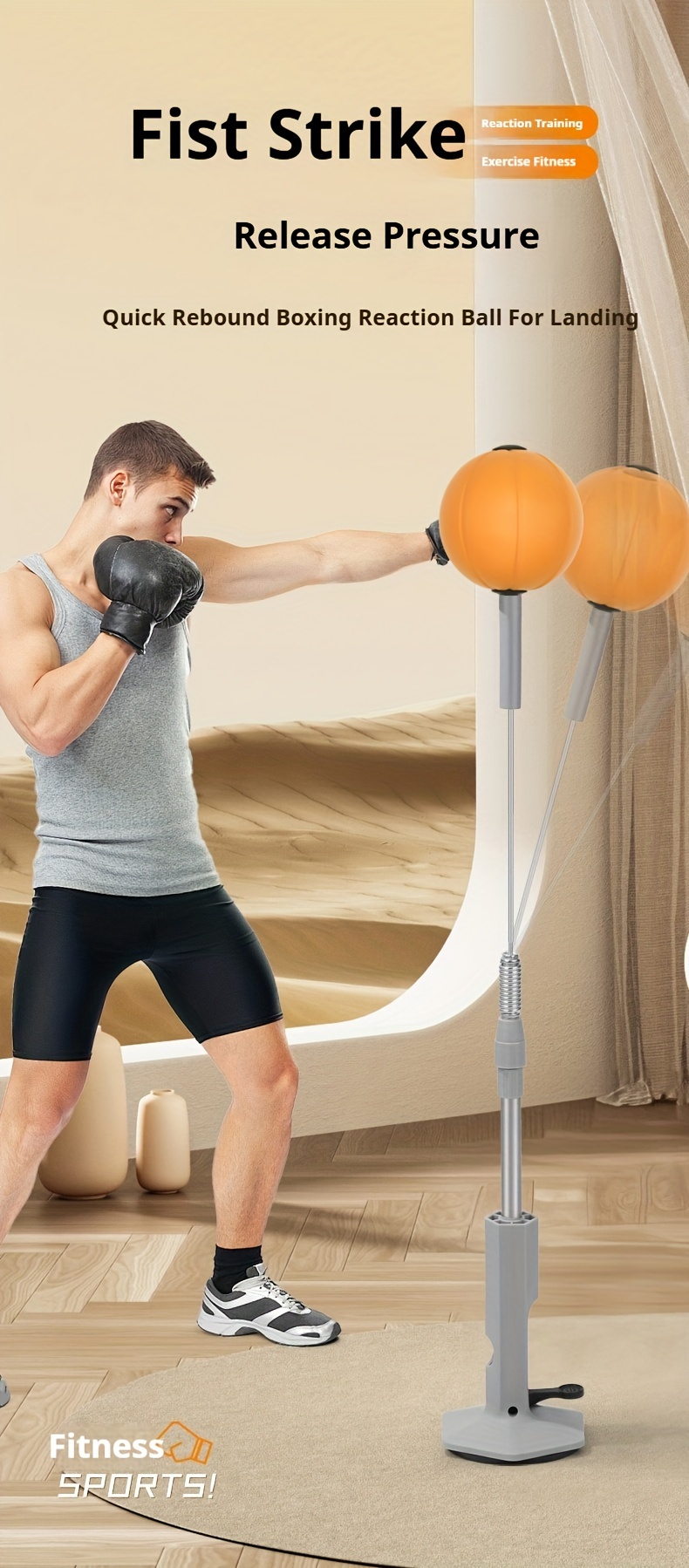 boxing speed ball vertical   training response target household punching bag kickboxing training equipment details 1