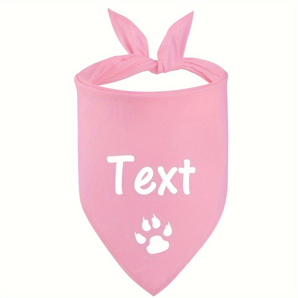 TEMU [Personnalisé] Écharpe pour chien avec informations personnalisées, écharpe triangulaire personnalisée, serviette pour , serviette pour de chat,