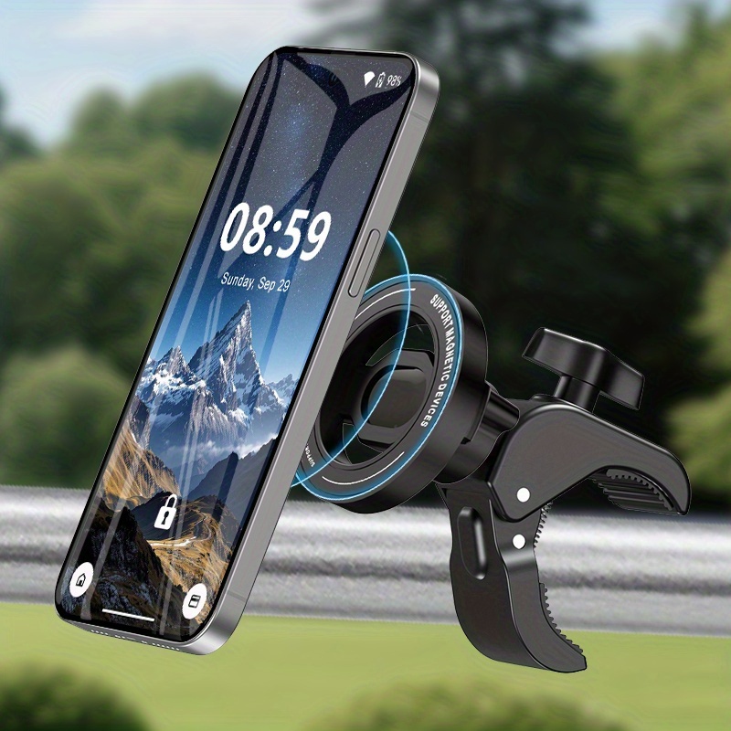 E-shop Universelle magnetische Handyhalterung mit großem Clip, geeignet für Autolenker, Heimtrainer, Laufbänder, Fitnessgeräte, Golfwagen Kinderwagen.