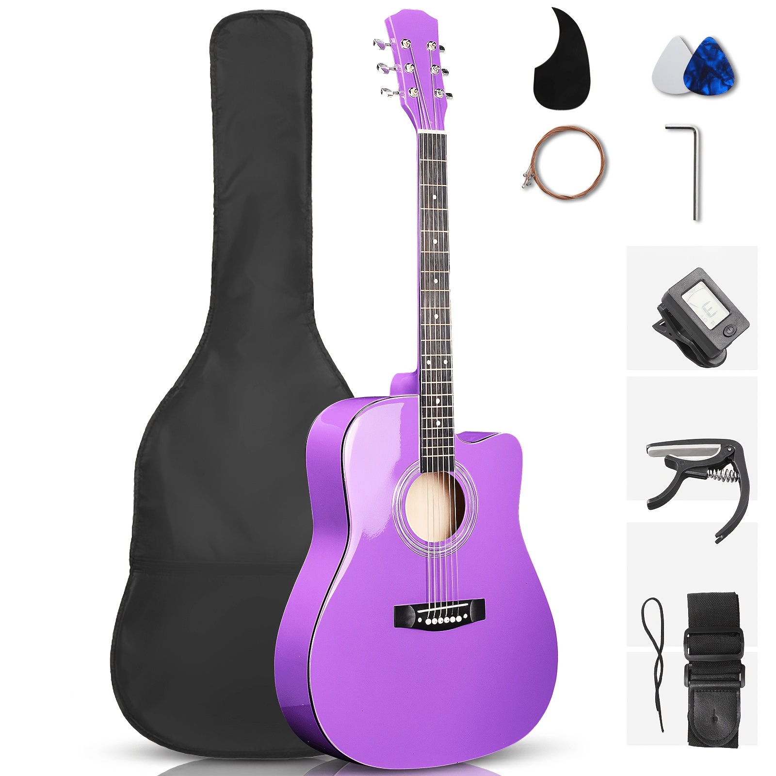 Glarry 41-Inch Acoustic Guitar Kit, Cutaway Design, Acoustic... product image 13