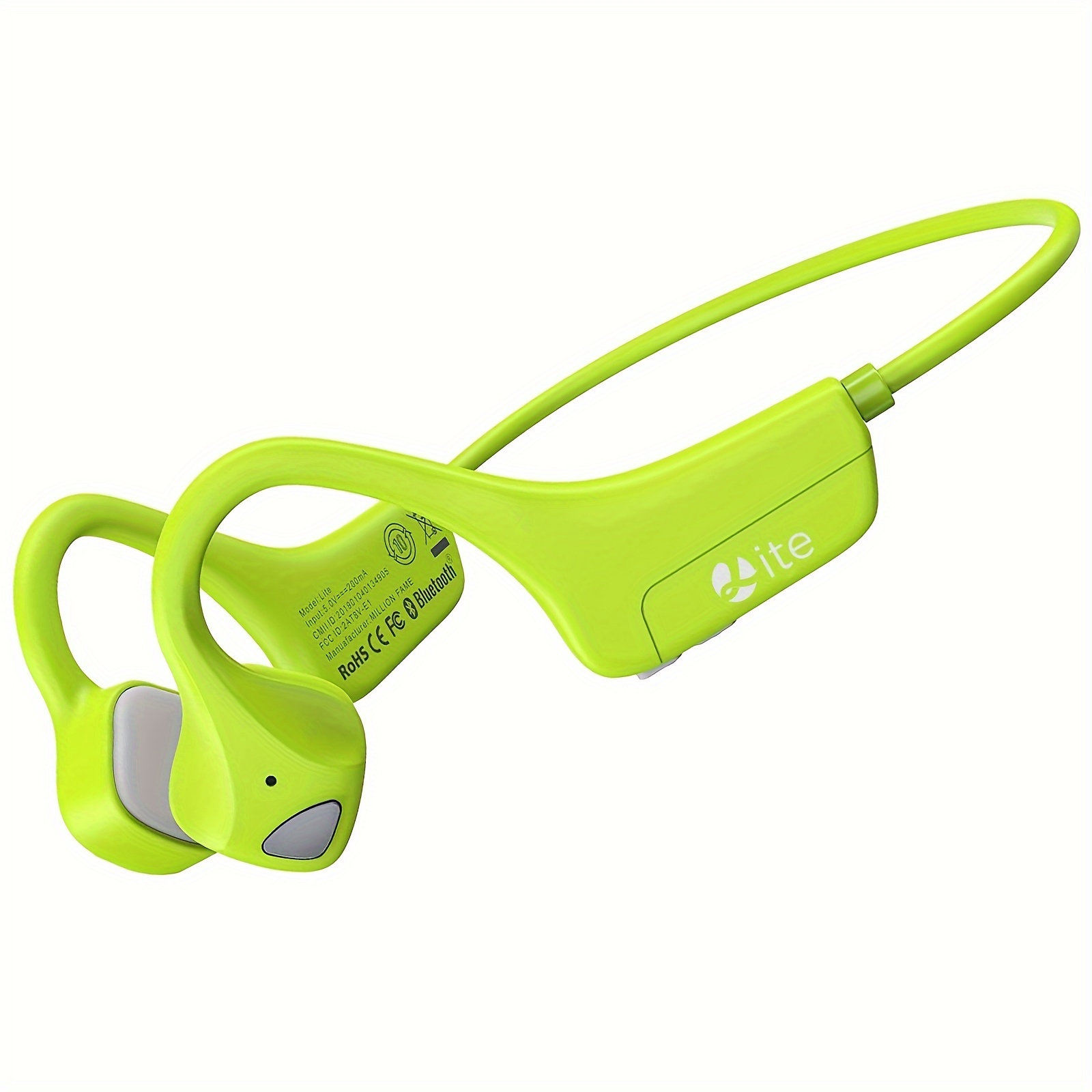 TEMU New Model Of Bone Conduction Headphones With An Open-ear Design, Featuring A Built-in Microphone, Wireless , , Type C Charging, And A 200mah