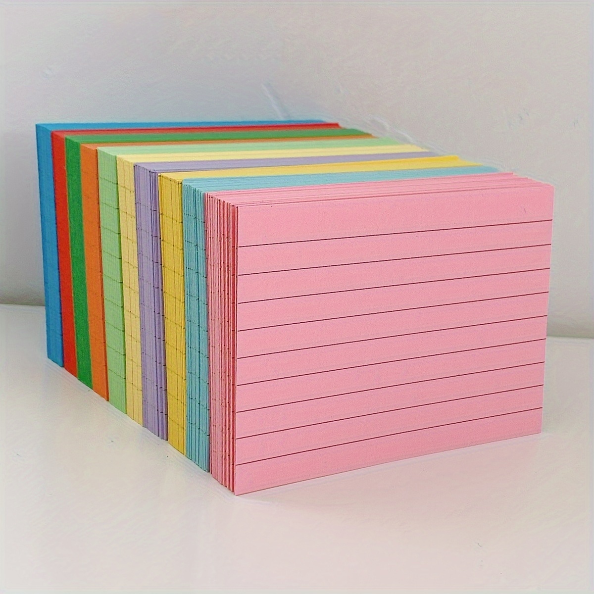 

200 Sheets A6 Index Cards Colored, 4.1 X 5.8 Inch Ruled Color Note Cards For School, Home & Office, Multi Colors Flashcards, Colorful Notecards