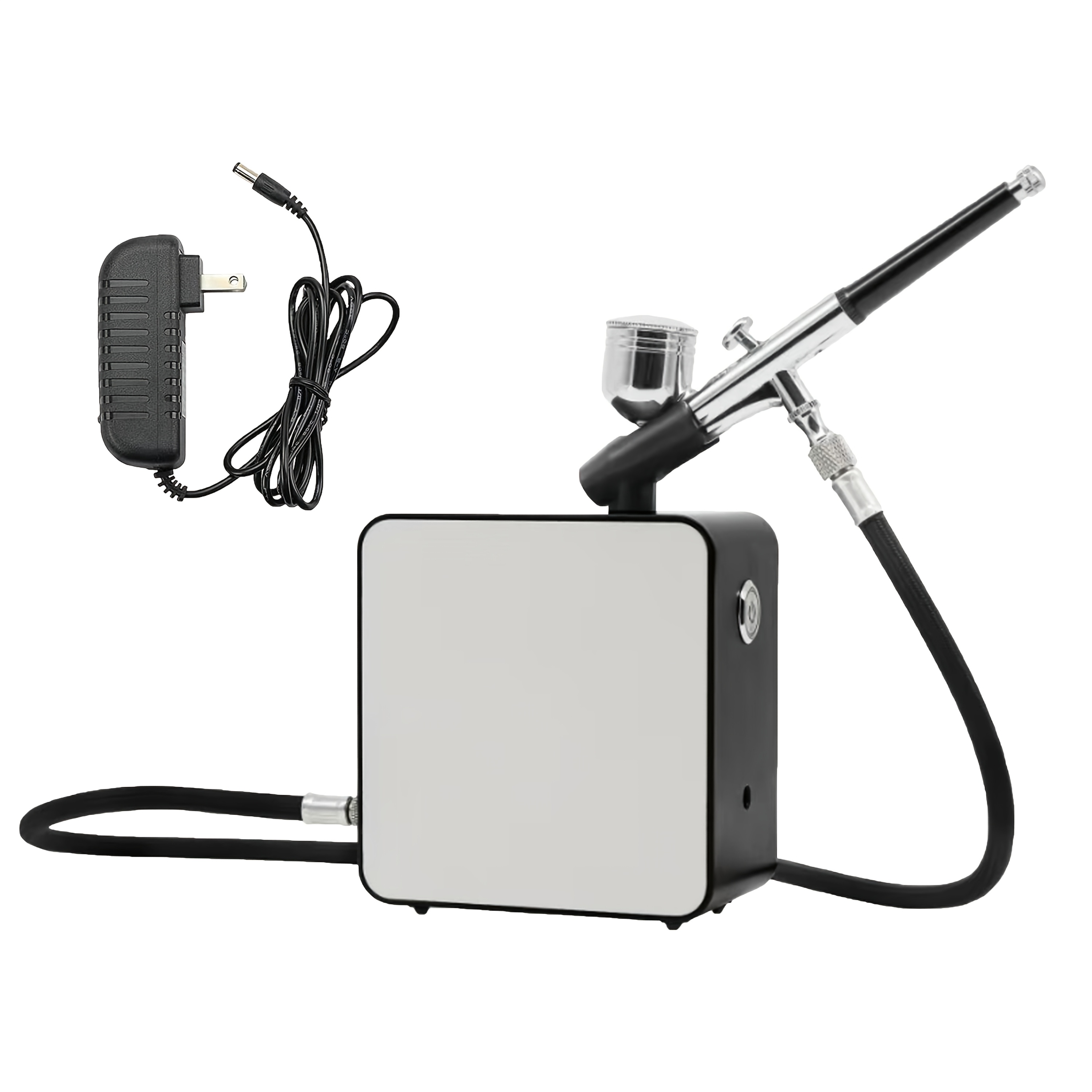 Mini Airbrush Air Compressor &ndash; Adjustable Pressure Quiet Spray Gun Kit For Model Painting, Nail Art, Tattoo