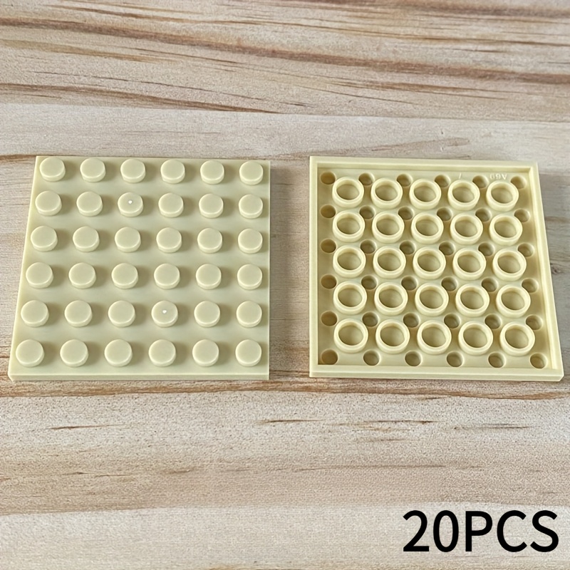20pcs 6x6 High Brick Building Blocks MOC 3958 Compatible Durable ABS Material