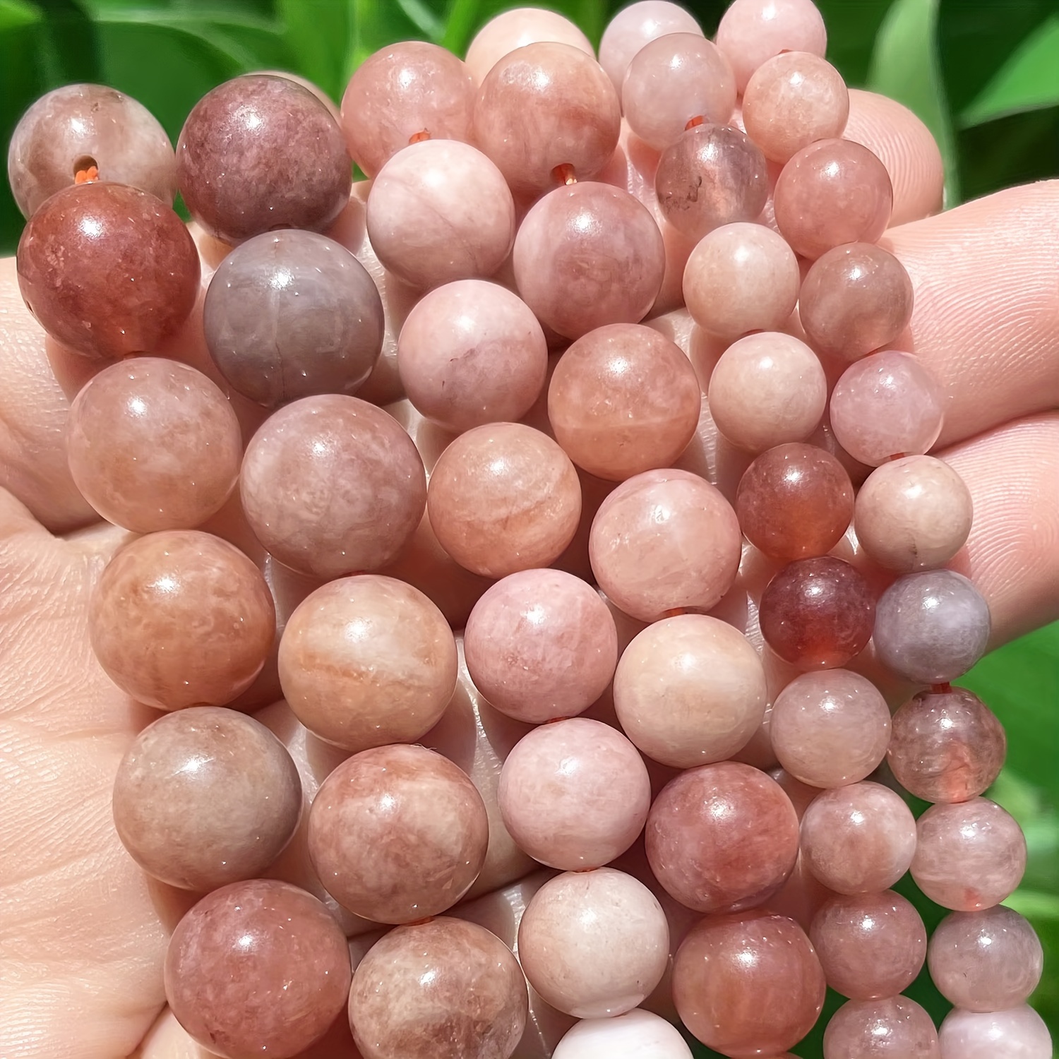 

Natural Sunstone Beads 6-10mm - Round Spacer Loose Beads For Making, Bracelets & Crafts